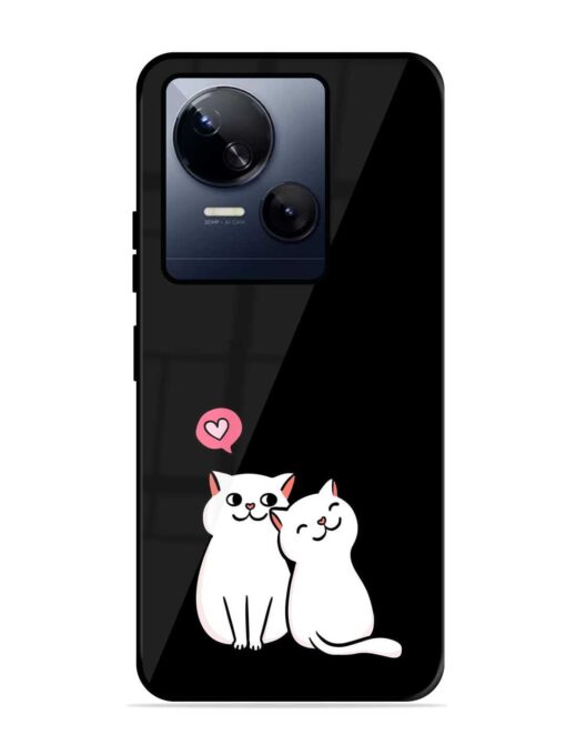 Cat Love Glossy Metal Phone Cover for Tecno Spark 10 (5G) Zapvi