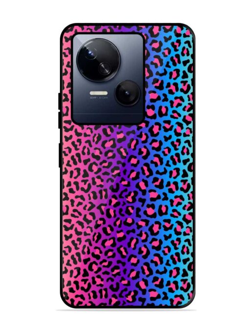 Colorful Leopard Seamless Glossy Metal Phone Cover for Tecno Spark 10 (5G) Zapvi