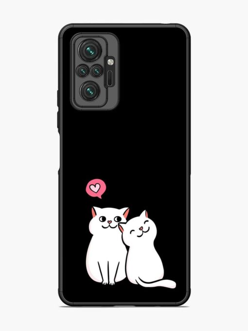 Cat Love Glossy Metal Phone Cover for Xiaomi Redmi Note 10 Pro Max Zapvi