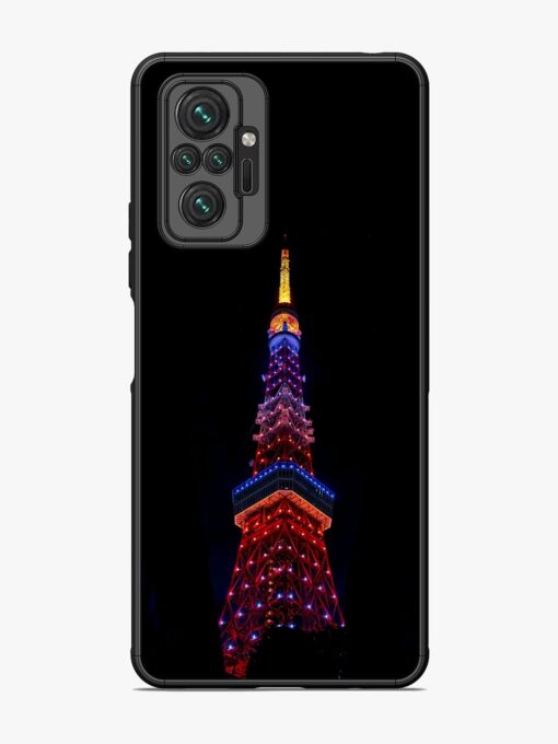 Eiffel Tower Night View Glossy Metal Phone Cover for Xiaomi Redmi Note 10 Pro Max Zapvi