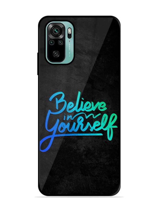 Believe In Yourself Glossy Metal Phone Cover for Xiaomi Redmi Note 10S Zapvi