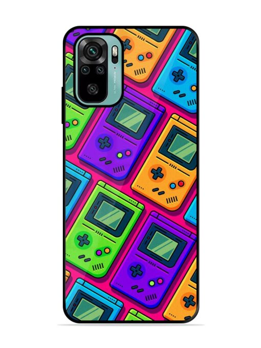 Game Seamless Pattern Glossy Metal Phone Cover for Xiaomi Redmi Note 10S Zapvi