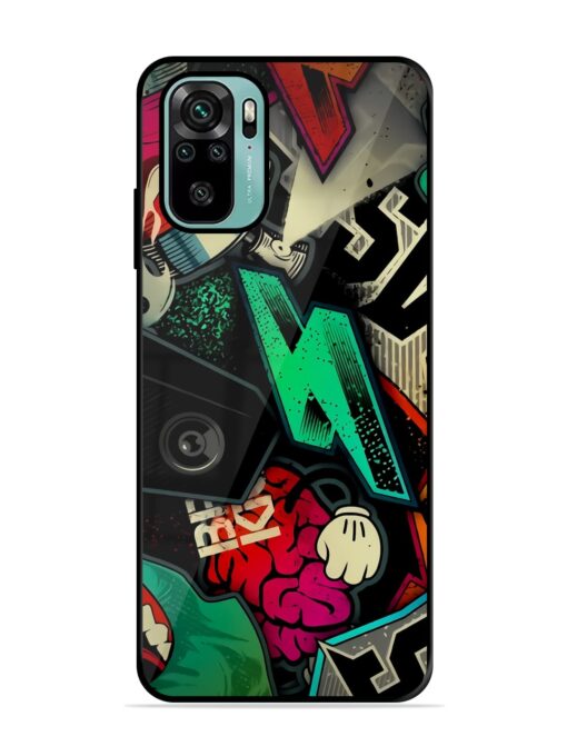 Graffiti Art Glossy Metal Phone Cover for Xiaomi Redmi Note 10S Zapvi