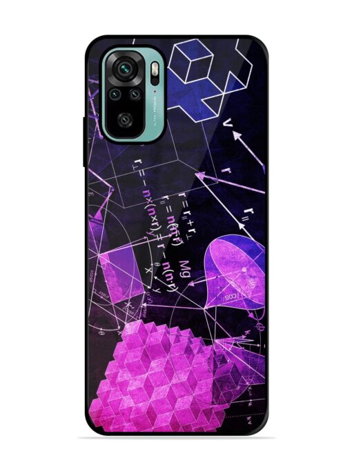 Math Physics Formula Art Glossy Metal Phone Cover for Xiaomi Redmi Note 10S Zapvi