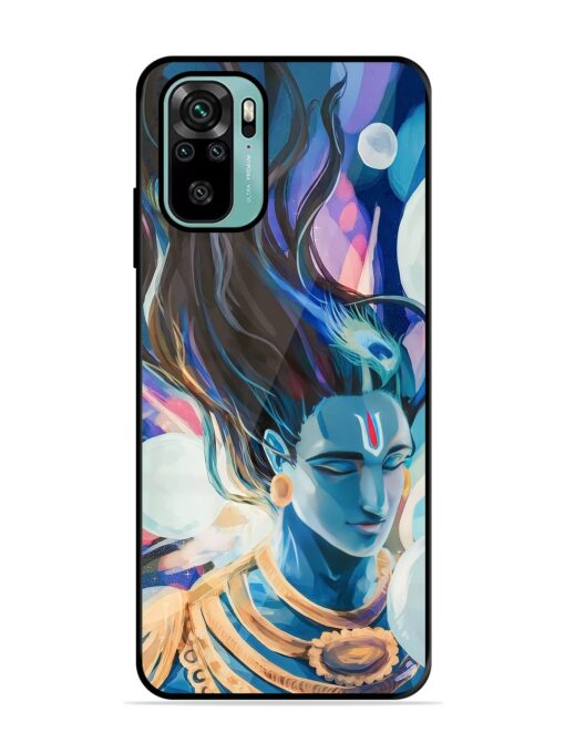 Bhagwan Sri Krishna Glossy Metal Phone Cover for Xiaomi Redmi Note 10S Zapvi