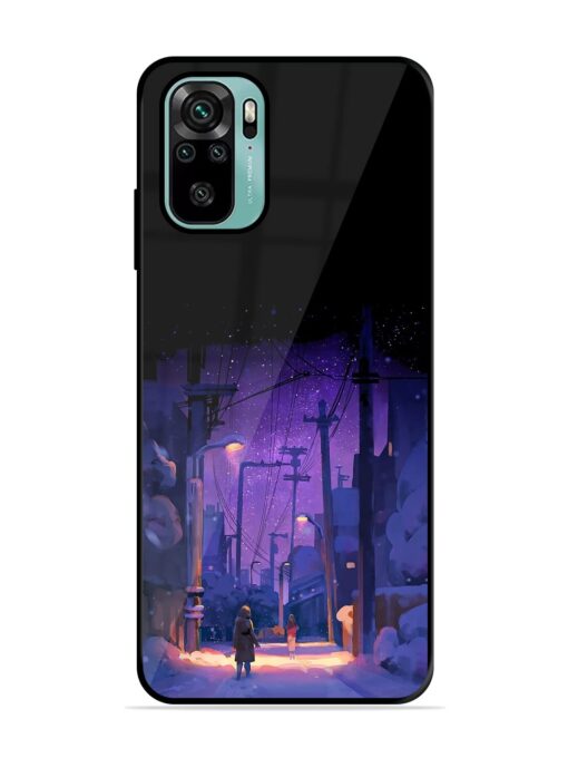 Winter Anime Art Glossy Metal Phone Cover for Xiaomi Redmi Note 10S Zapvi