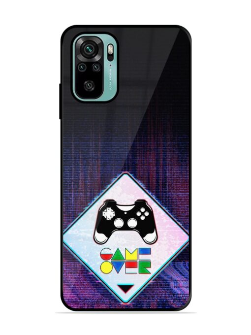 Game Over Glossy Metal Phone Cover for Xiaomi Redmi Note 10S Zapvi