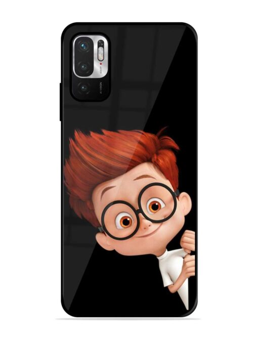 Smart Boy Cartoon Glossy Metal Phone Cover for Xiaomi Redmi Note 10T (5G) Zapvi