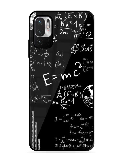 E=Mc2 Mass?Energy Equivalence Glossy Metal Phone Cover for Xiaomi Redmi Note 10T (5G) Zapvi