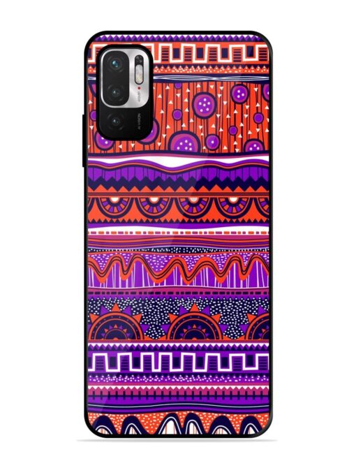 Ethnic Seamless Pattern Glossy Metal TPU Phone Cover for Xiaomi Redmi Note 10T (5G) Zapvi