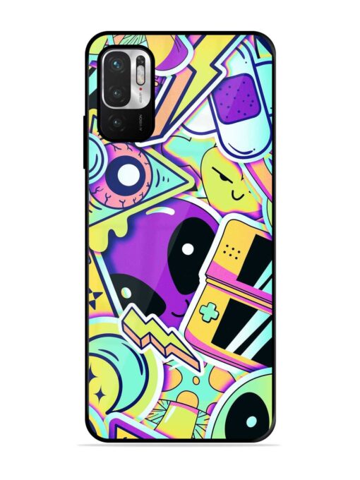 Scratch Art Glossy Metal Phone Cover for Xiaomi Redmi Note 10T (5G) Zapvi