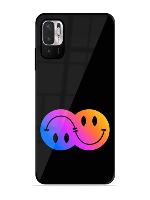 Gradient Smile Art Glossy Metal TPU Phone Cover for Xiaomi Redmi Note 10T (5G) Zapvi