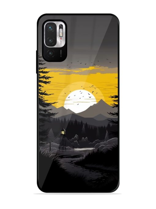 Sunset Vector Glossy Metal Phone Cover for Xiaomi Redmi Note 10T (5G) Zapvi