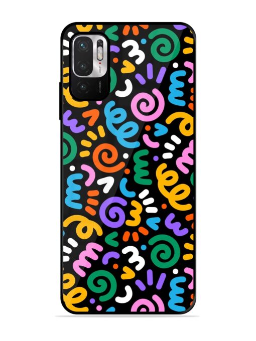 Colorful Seamless Vector Glossy Metal Phone Cover for Xiaomi Redmi Note 10T (5G) Zapvi