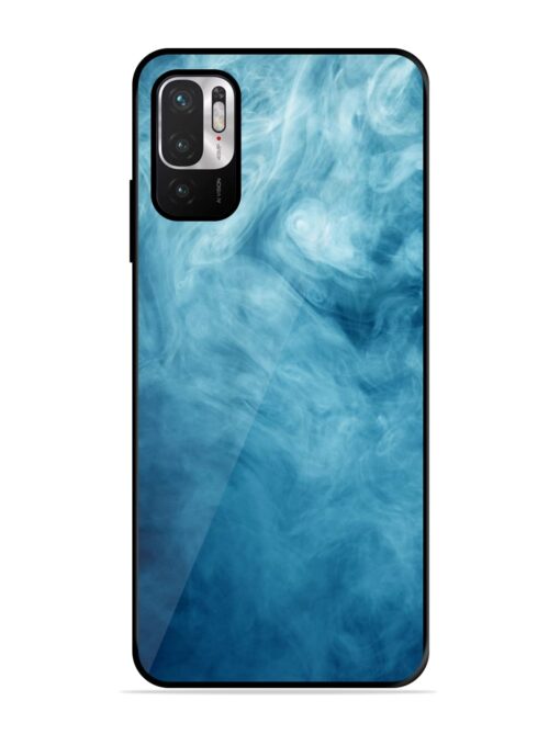 Blue Smoke Art Glossy Metal Phone Cover for Xiaomi Redmi Note 10T (5G) Zapvi