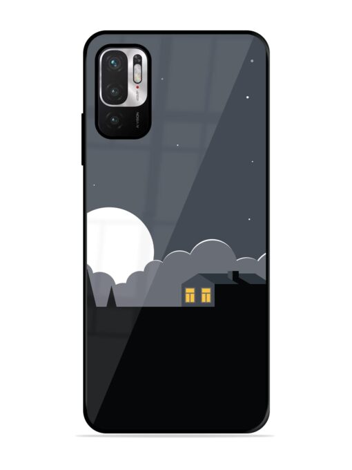 Full Moon Vector Art Glossy Metal Phone Cover for Xiaomi Redmi Note 10T (5G) Zapvi