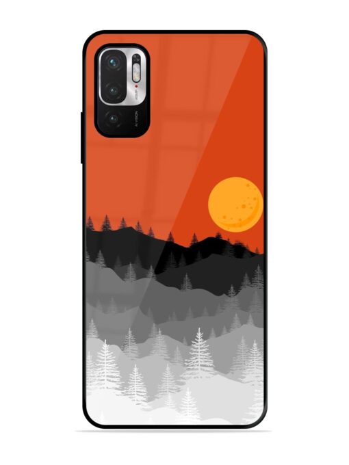 Mountain Lofi Sun Glossy Metal Phone Cover for Xiaomi Redmi Note 10T (5G) Zapvi