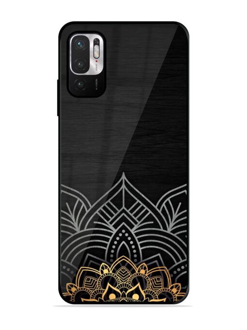 Decorative Golden Pattern Glossy Metal Phone Cover for Xiaomi Redmi Note 10T (5G) Zapvi