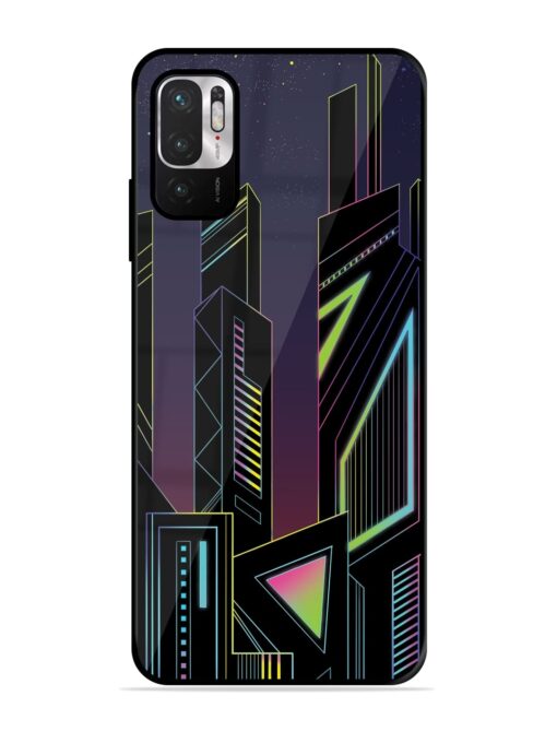 Neon Dreamscape Glossy Metal Phone Cover for Xiaomi Redmi Note 10T (5G) Zapvi