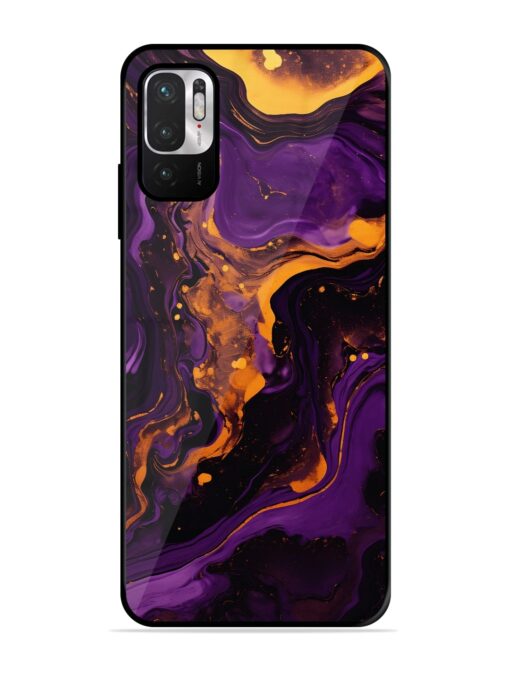 Painting Of A Purple Glossy Metal Phone Cover for Xiaomi Redmi Note 10T (5G) Zapvi