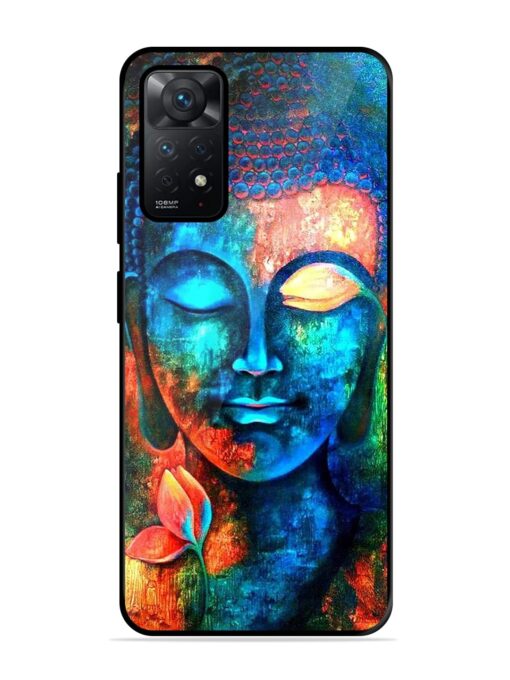 Buddha Painting Glossy Metal Phone Cover for Xiaomi Redmi Note 11 Zapvi