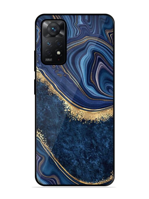 Abstract Background Blue Glossy Metal TPU Phone Cover for Xiaomi Redmi Note 11 Zapvi