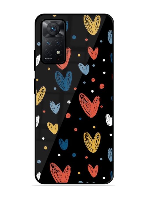 Happy Valentines Day Glossy Metal TPU Phone Cover for Xiaomi Redmi Note 11 Zapvi