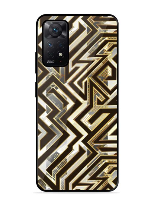 Technology Geometric Seamless Glossy Metal Phone Cover for Xiaomi Redmi Note 11 Zapvi