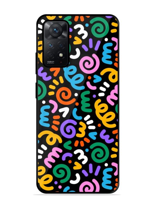 Colorful Seamless Vector Glossy Metal Phone Cover for Xiaomi Redmi Note 11 Zapvi