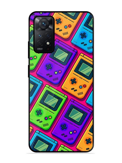 Game Seamless Pattern Glossy Metal Phone Cover for Xiaomi Redmi Note 11 Zapvi