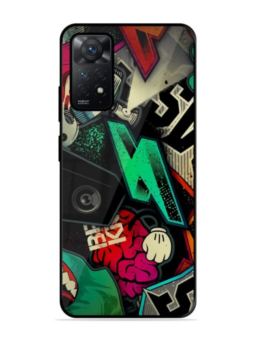 Graffiti Art Glossy Metal Phone Cover for Xiaomi Redmi Note 11 Zapvi