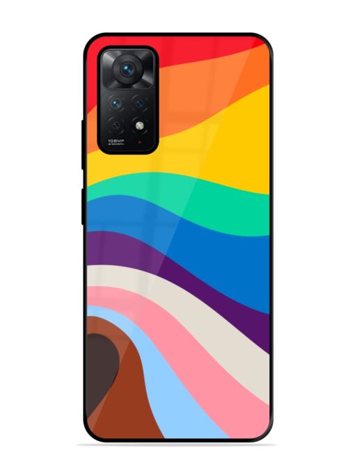 Minimal Pride Art Glossy Metal Phone Cover for Xiaomi Redmi Note 11 Zapvi