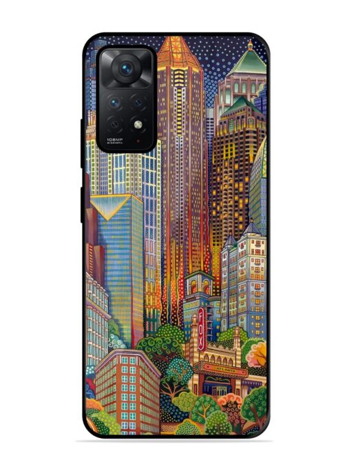 Cityscapes Art Glossy Metal Phone Cover for Xiaomi Redmi Note 11 Zapvi