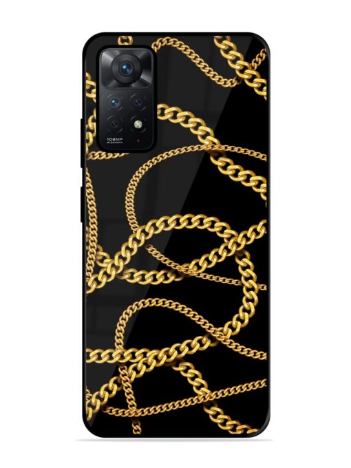 Decorative Golde Chain Glossy Metal Phone Cover for Xiaomi Redmi Note 11 Zapvi