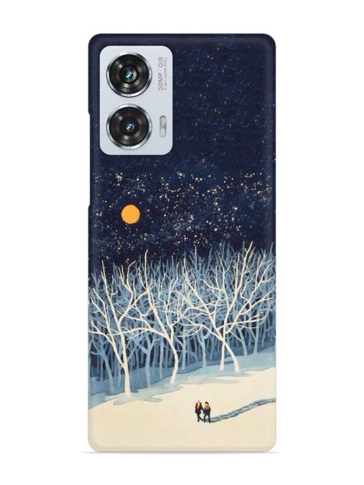 Full Moon Snowshoe Tour Snap Case for Motorola Moto Edge 50 Fusion (5G) Zapvi