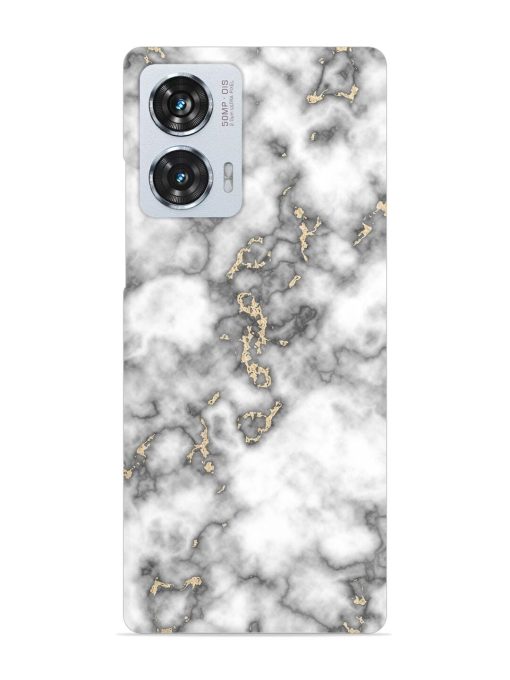 Gray And Gold Marble Snap Case for Motorola Moto Edge 50 Fusion (5G) Zapvi