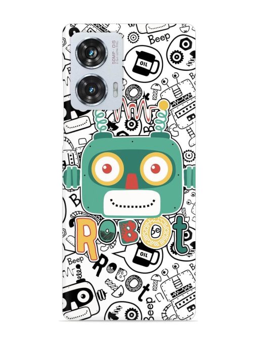 Robot Modern Seamless Pattern Snap Case for Motorola Moto Edge 50 Fusion (5G) Zapvi