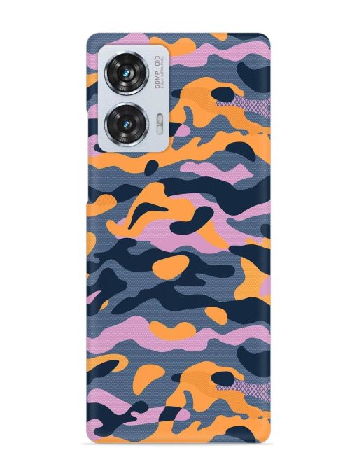 Camouflage Army Military English Orange Art Snap Case for Motorola Moto Edge 50 Fusion (5G) Zapvi