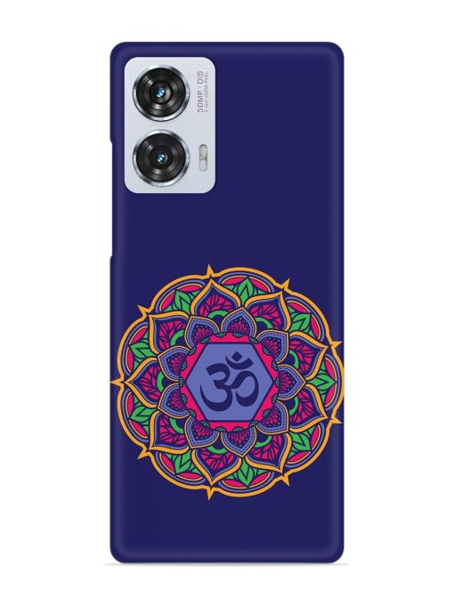 Om Mandala Art Blue Snap Case for Motorola Moto Edge 50 Fusion (5G) Zapvi