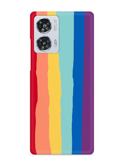 Rainbow Genuine Liquid Snap Case for Motorola Moto Edge 50 Fusion (5G) Zapvi