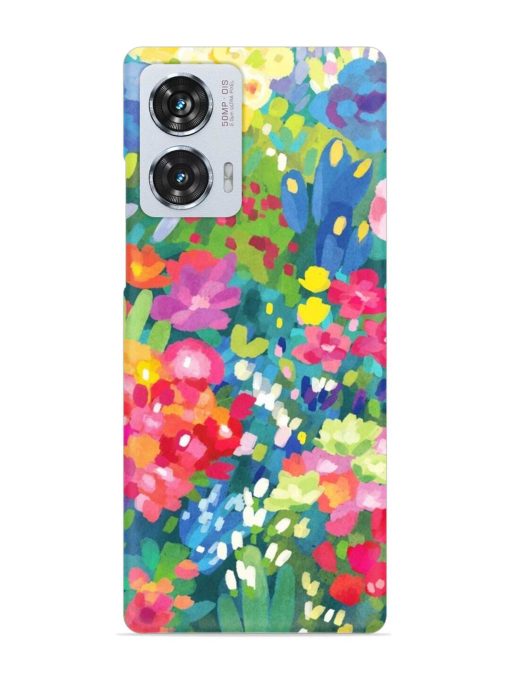 Watercolor Flower Art Snap Case for Motorola Moto Edge 50 Fusion (5G) Zapvi