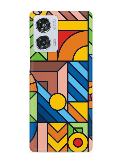 Colorful Geometric Snap Case for Motorola Moto Edge 50 Fusion (5G) Zapvi