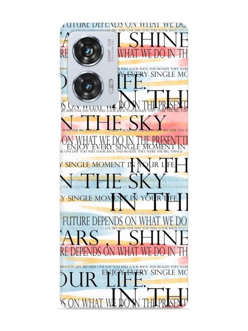 Seamless Slogans Pattern Snap Case for Motorola Moto Edge 50 Fusion (5G) Zapvi