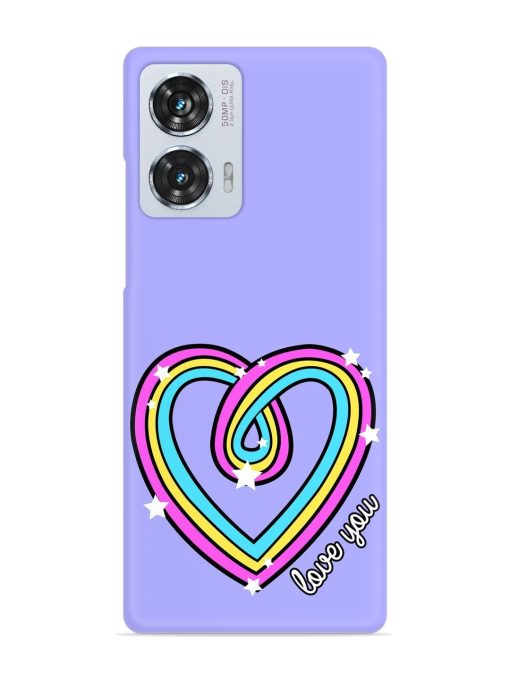 Colorful Rainbow Heart Snap Case for Motorola Moto Edge 50 Fusion (5G) Zapvi