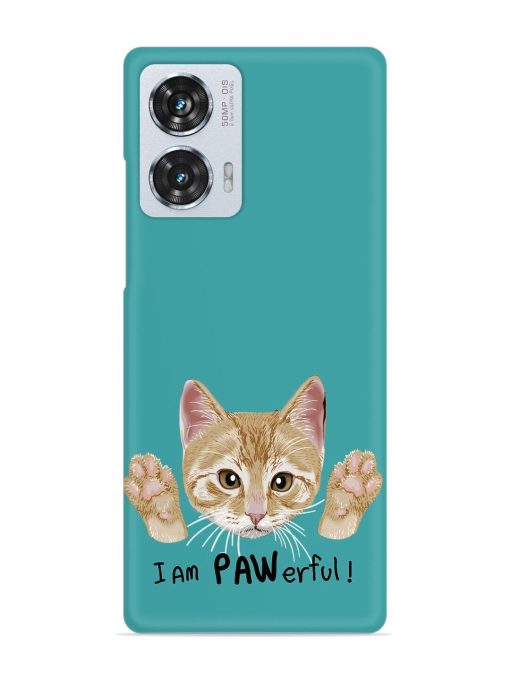 Typography Slogan Cat Snap Case for Motorola Moto Edge 50 Fusion (5G) Zapvi