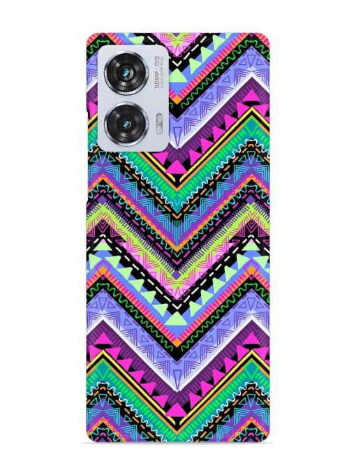 Tribal Aztec Print Snap Case for Motorola Moto Edge 50 Fusion (5G) Zapvi