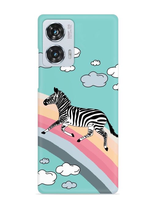 Running Zebra Snap Case for Motorola Moto Edge 50 Fusion (5G) Zapvi